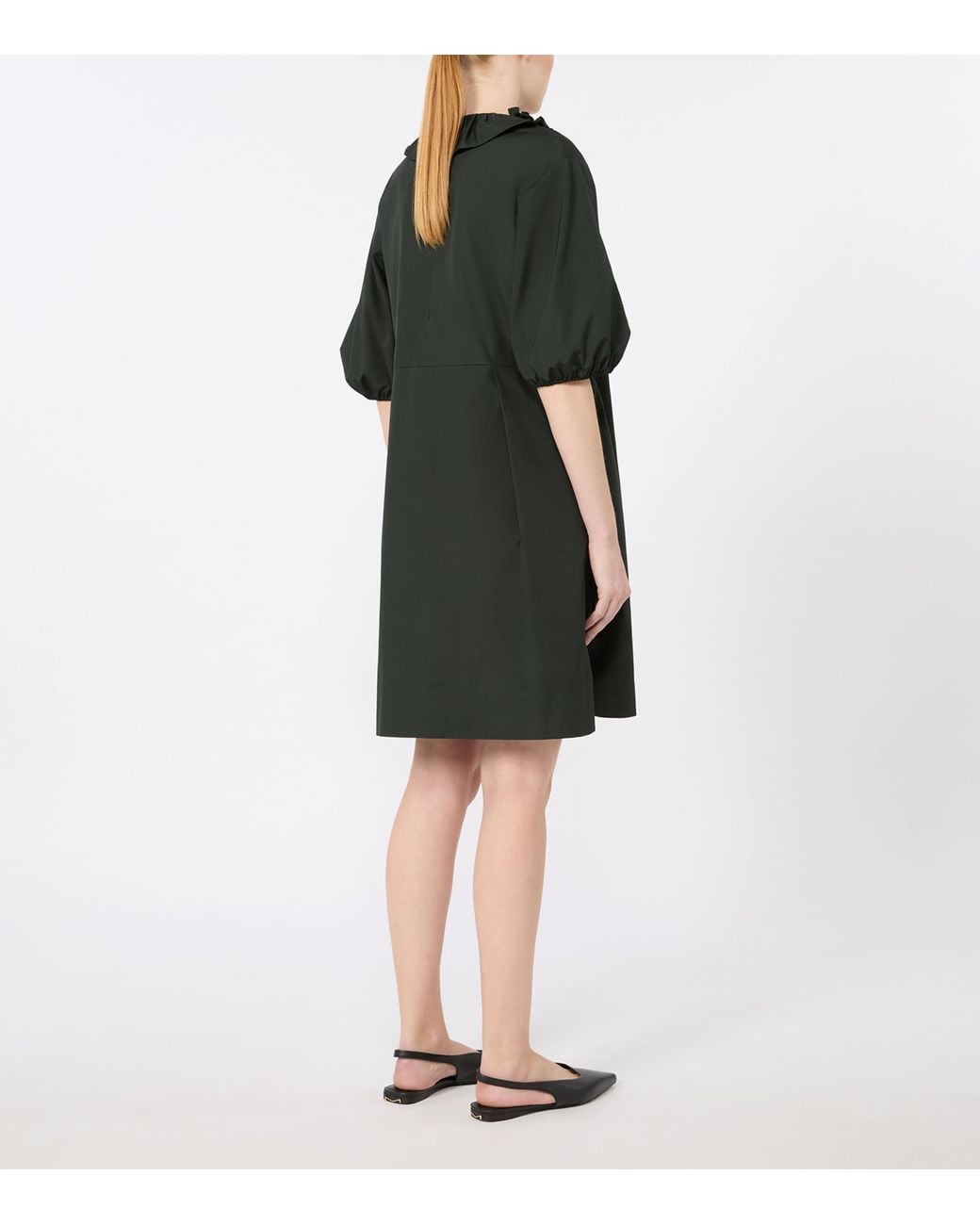 Max Mara Green Ruffle Mini Dress