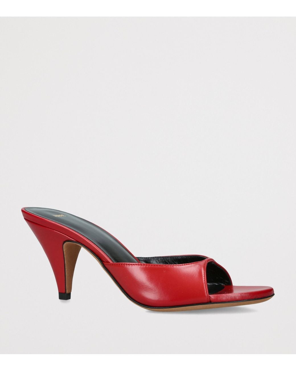 Jude Red Leather Haze Heeled Sandals 80