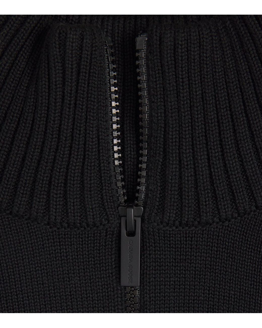 Canada Goose Black Rosseau Quarter-Zip Sweater for men