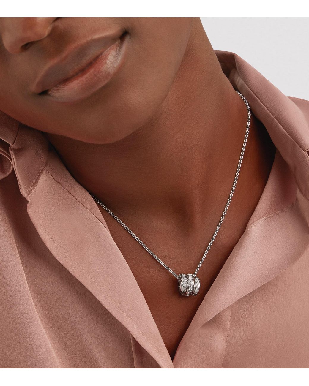 BVLGARI Black And Diamond Serpenti Viper Necklace