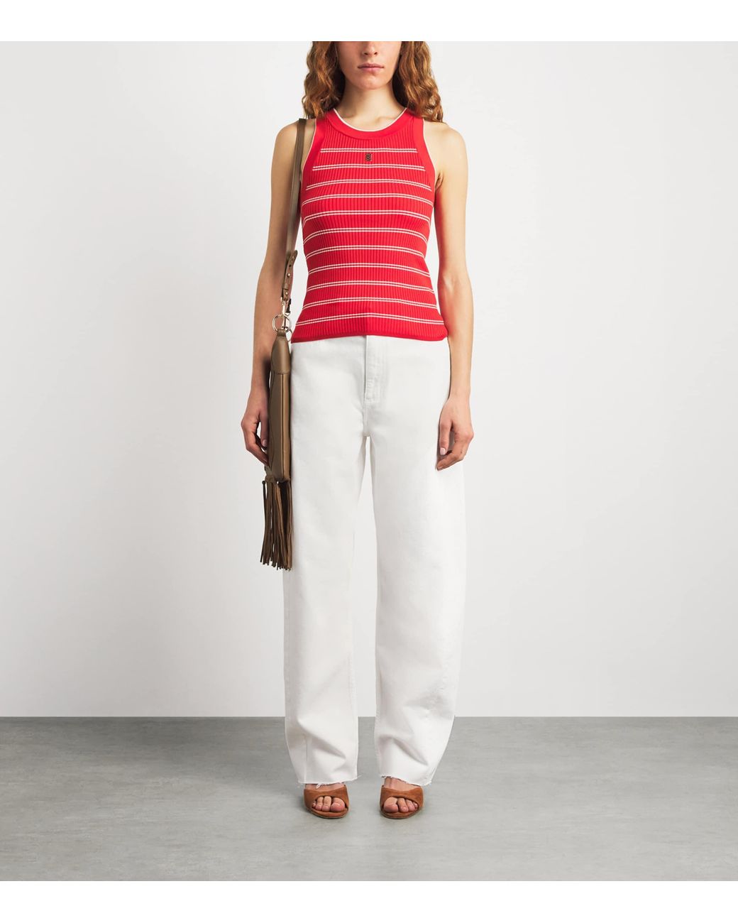 Sandro White Barrel Jeans