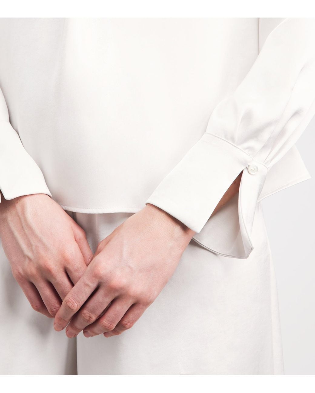 Claudie Pierlot White Satin Blouse