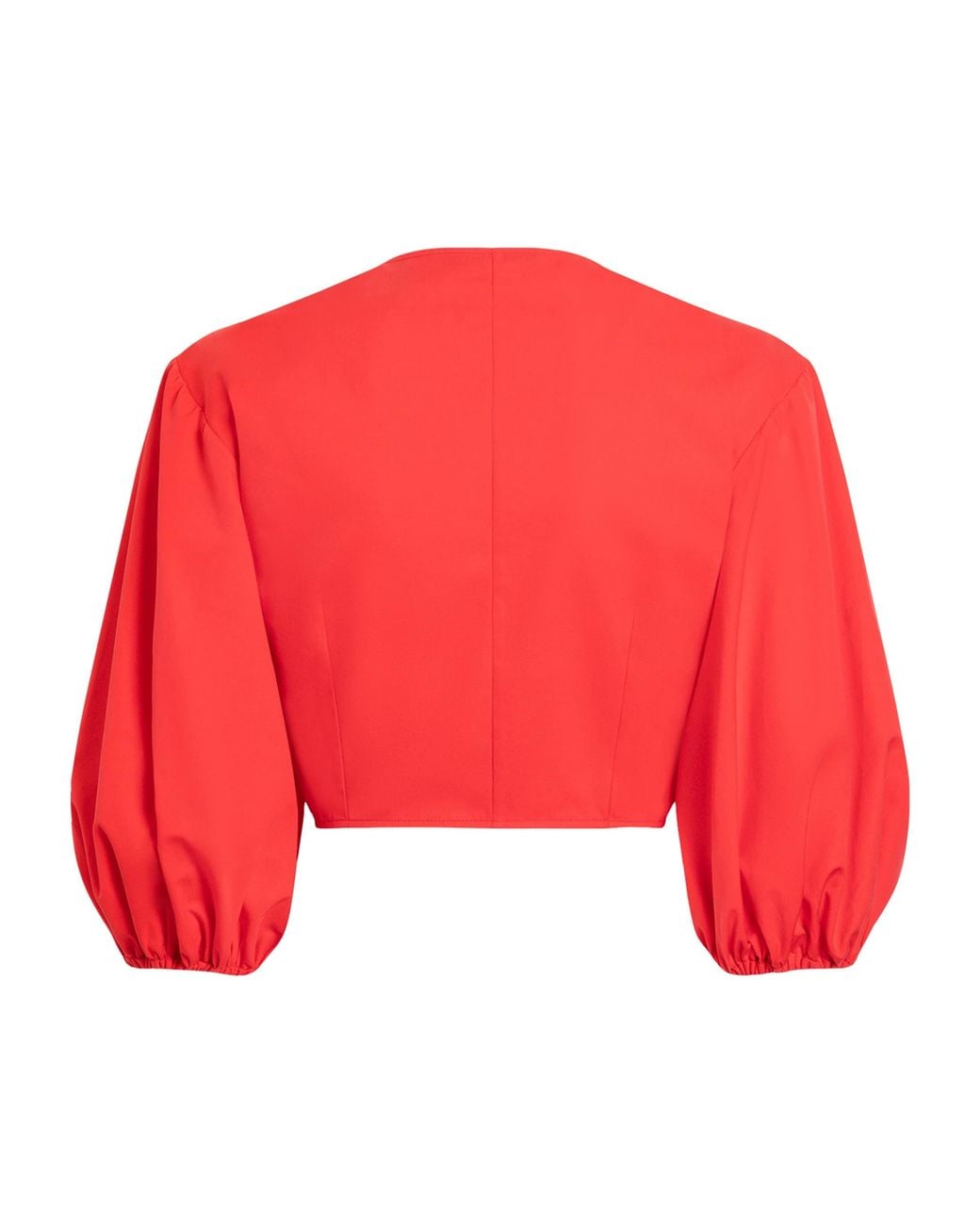Dolce & Gabbana Red Cotton Poplin Crop Top