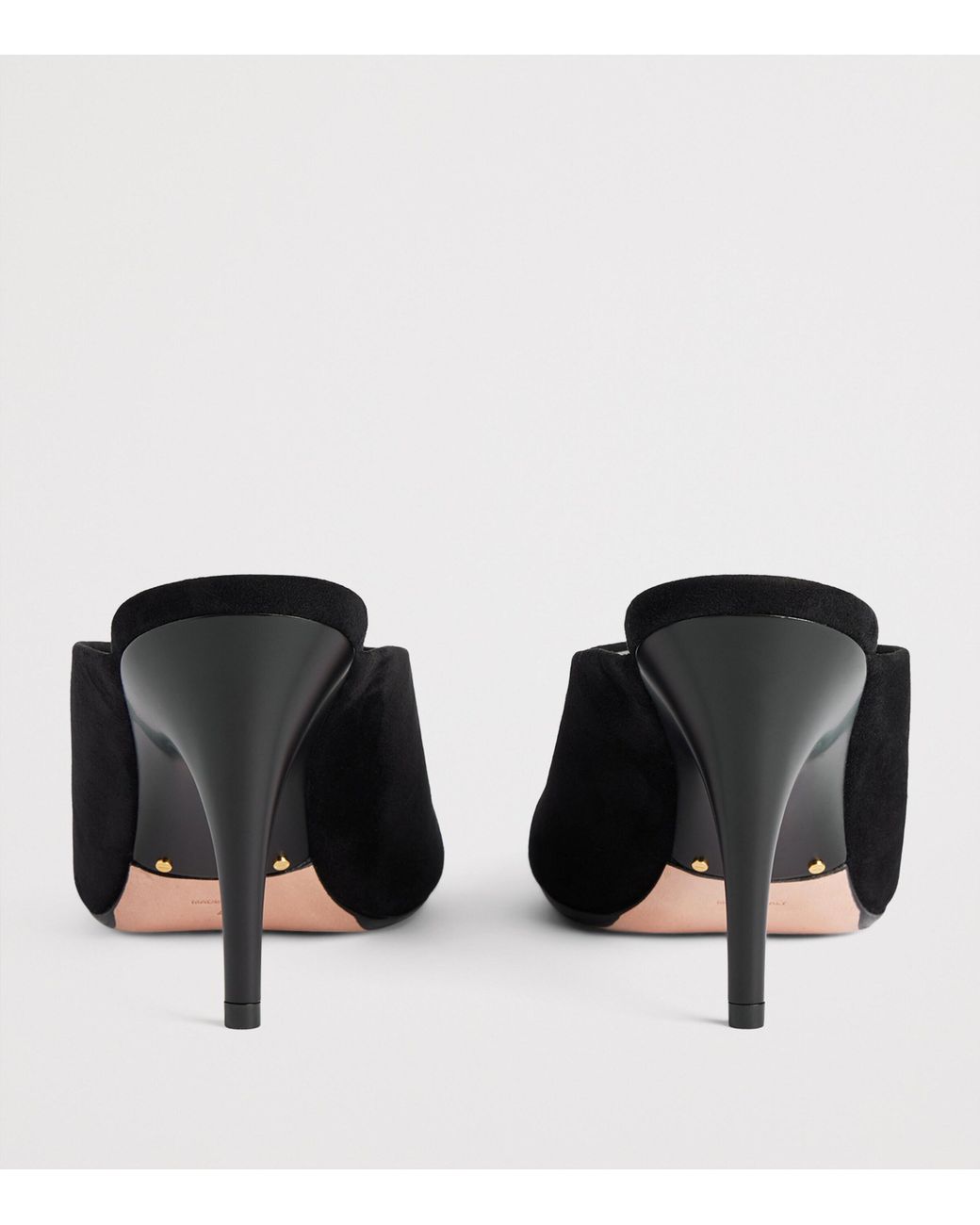 Balenciaga Black Suede Duchesse Mules 90