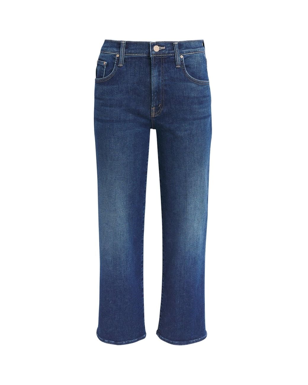 Mother Blue The Rambler Zip Ankle Jeans