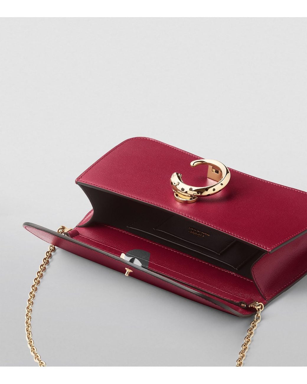 Cartier Red Mini Leather Panthère De Cross-Body Bag