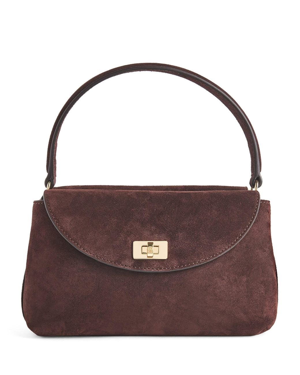 Sandro Purple Mini Suede Le Grand Bazaar Top-Handle Bag