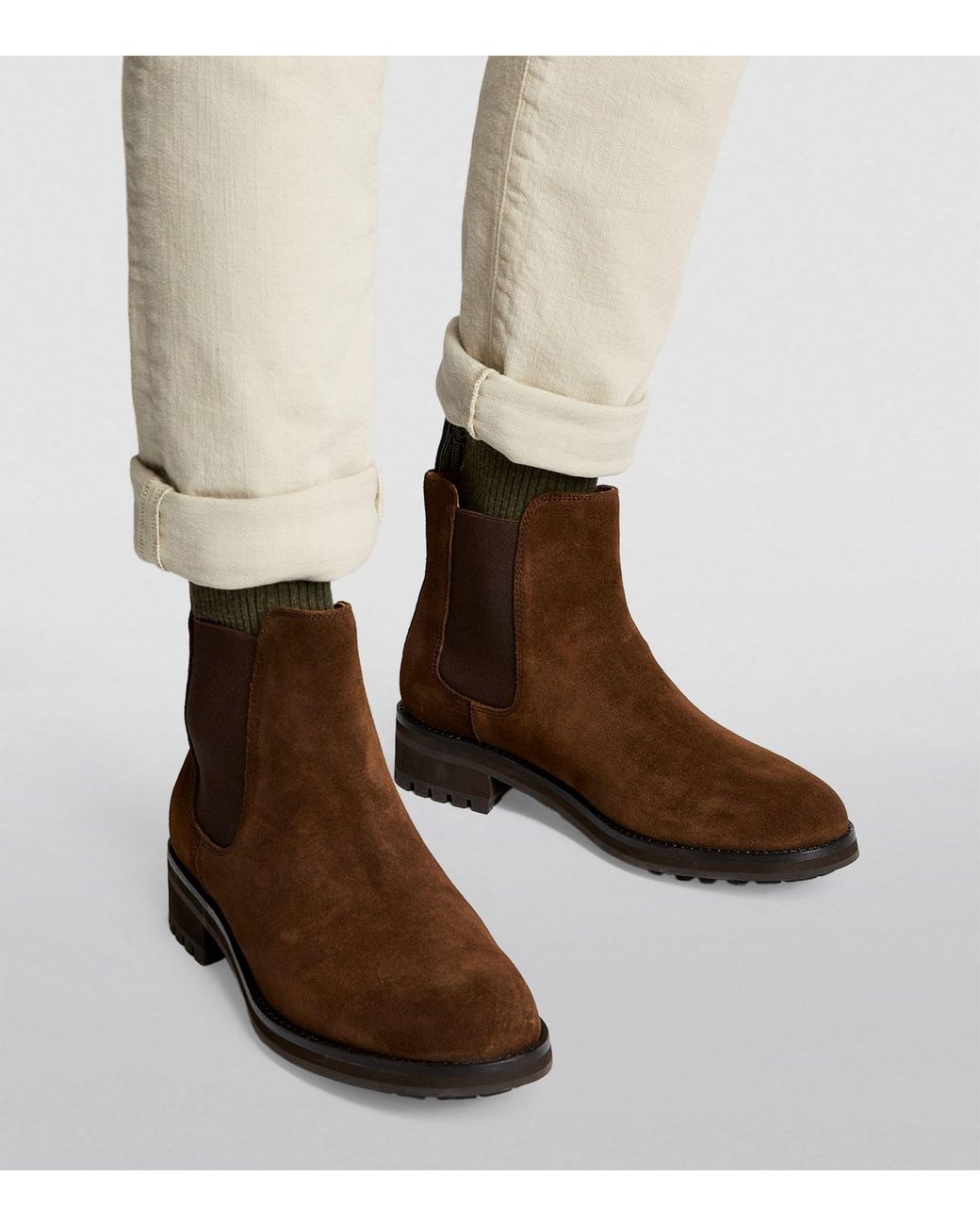 shuffle have på inden længe Polo Ralph Lauren Suede Chelsea Boots in Brown for Men | Lyst