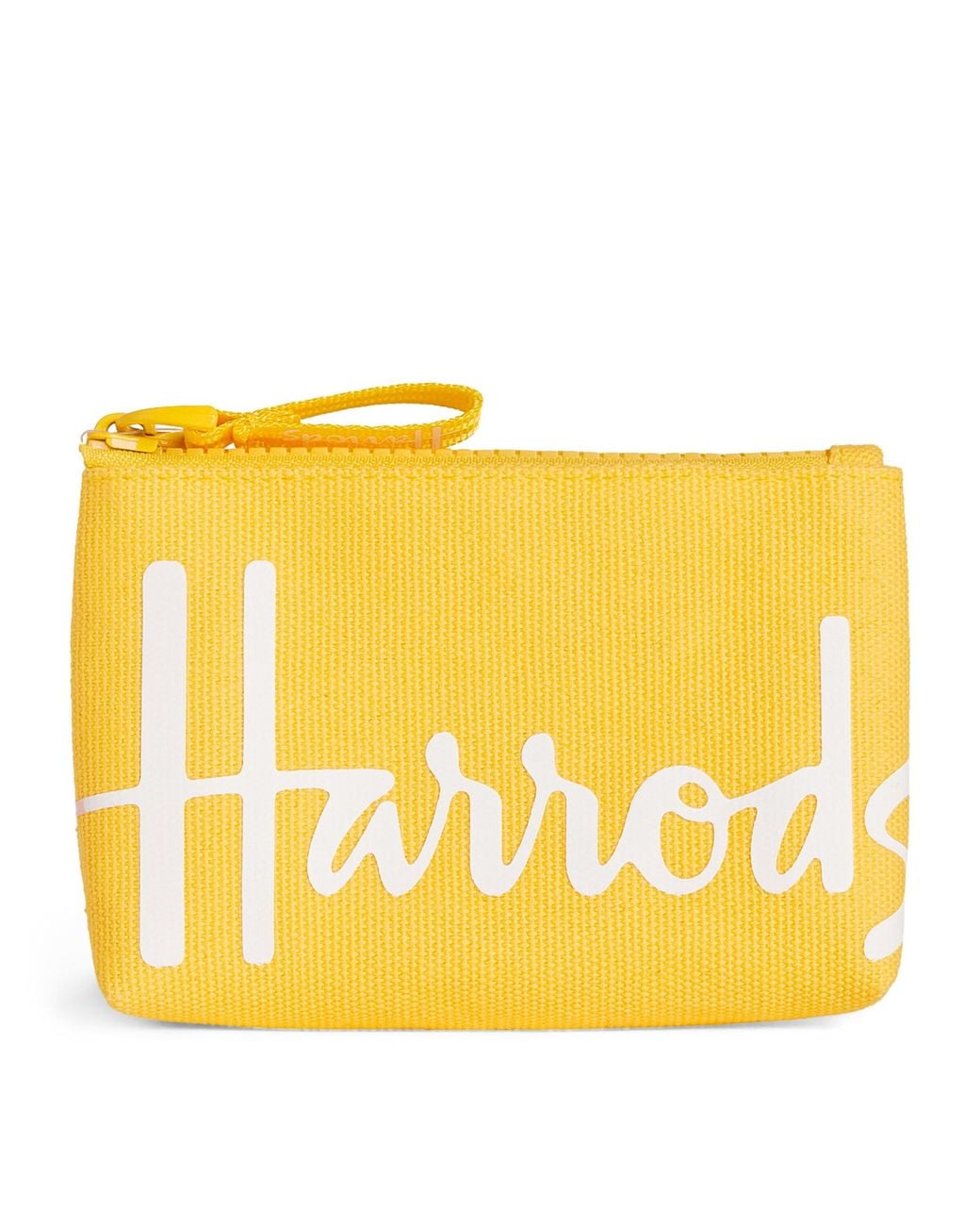Harrods Yellow Cotton Logo Coin Purse
