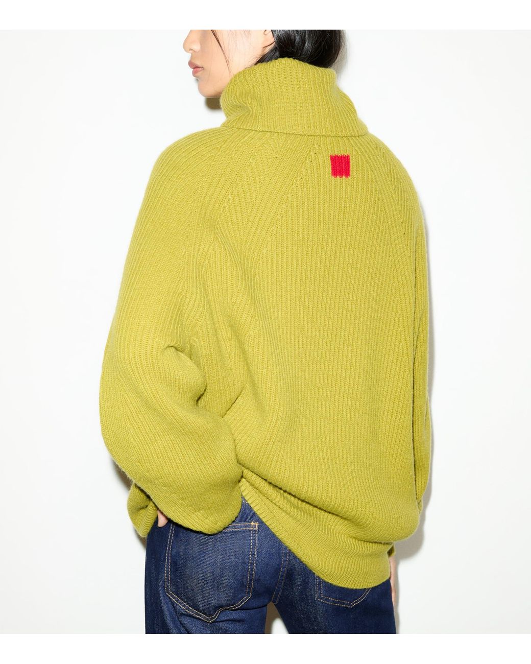 MAX&Co. Yellow Wool-Cashmere Rollneck Sweater