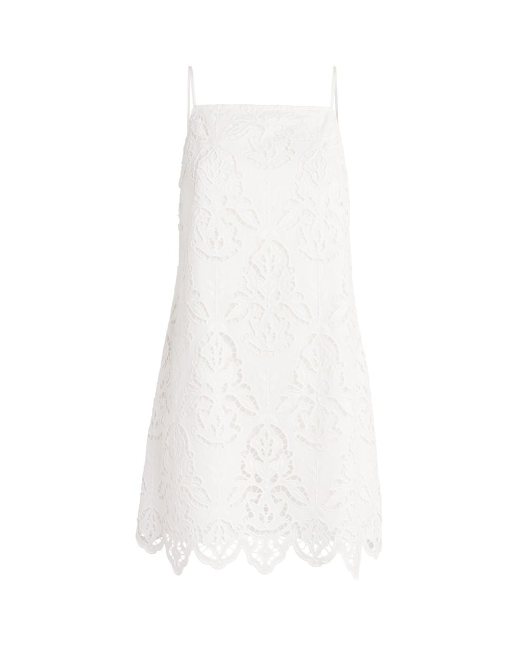 Toccin White Cotton Broderie Anglaise Olivera Mini Dress