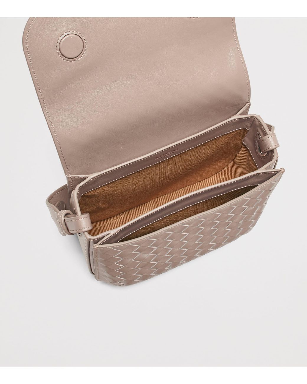 Aspinal Brown Woven Leather Ella Cross-Body Bag