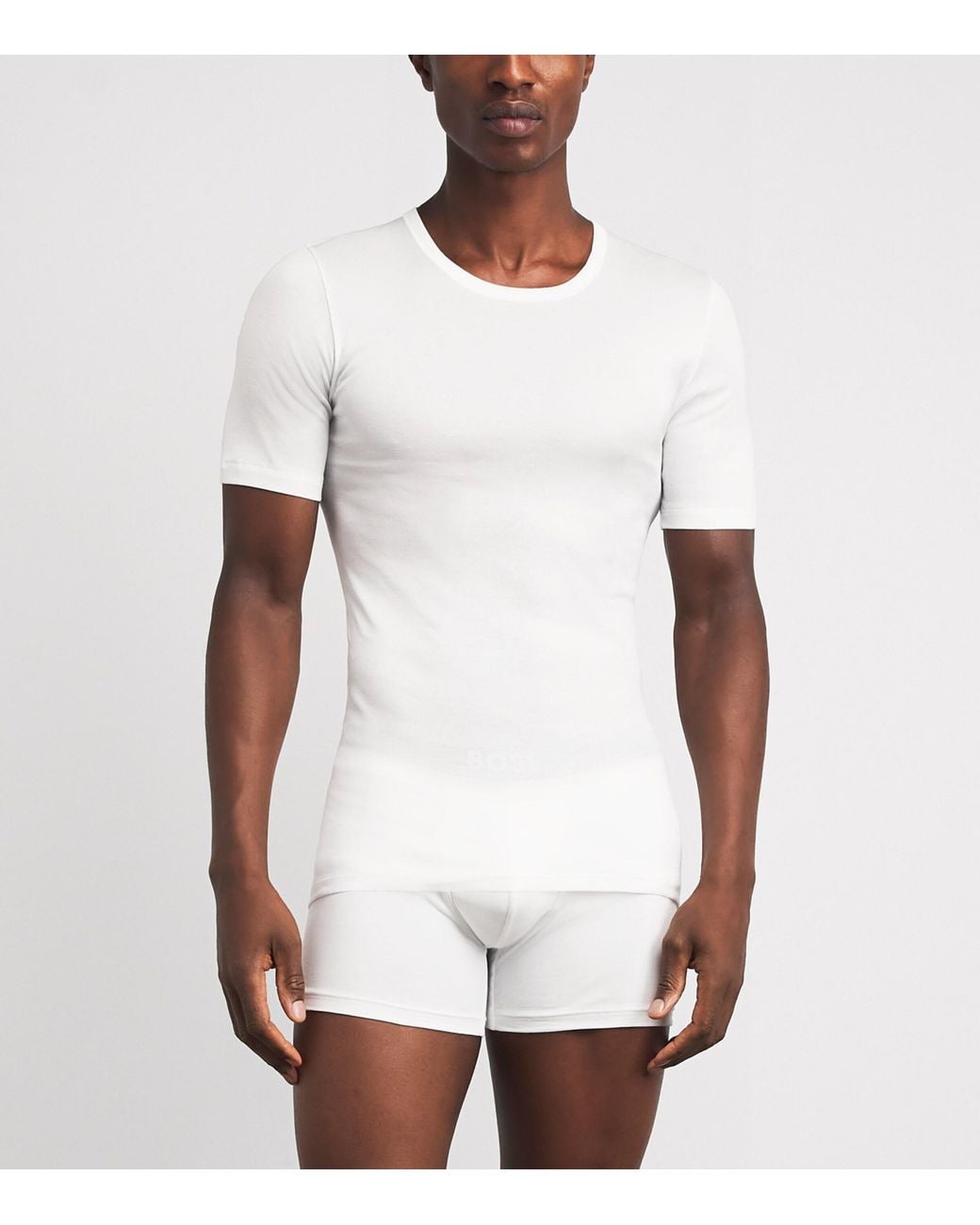 Hanro White Cotton Round-Neck T-Shirt for men