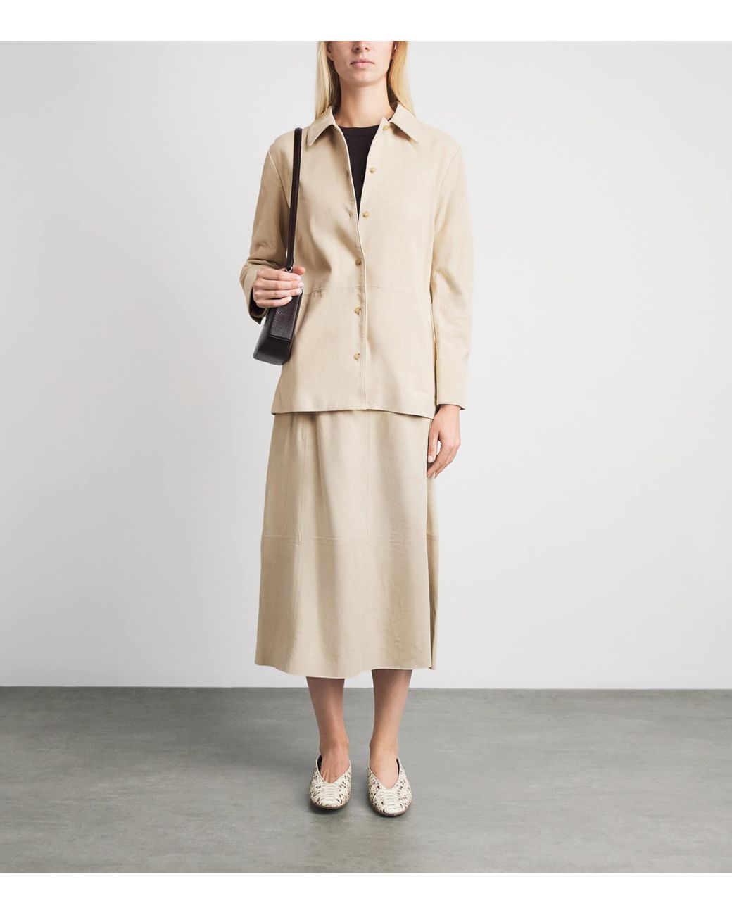 Vince Natural Suede Overshirt