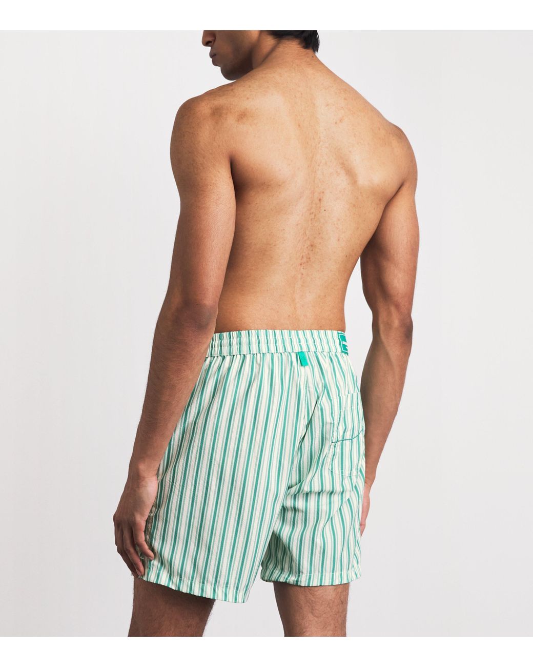 Jacob Cohen Green Stripe Swim Shorts for men