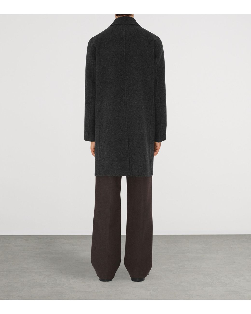 Burberry Black Wool Mid-Length Car Coat for men