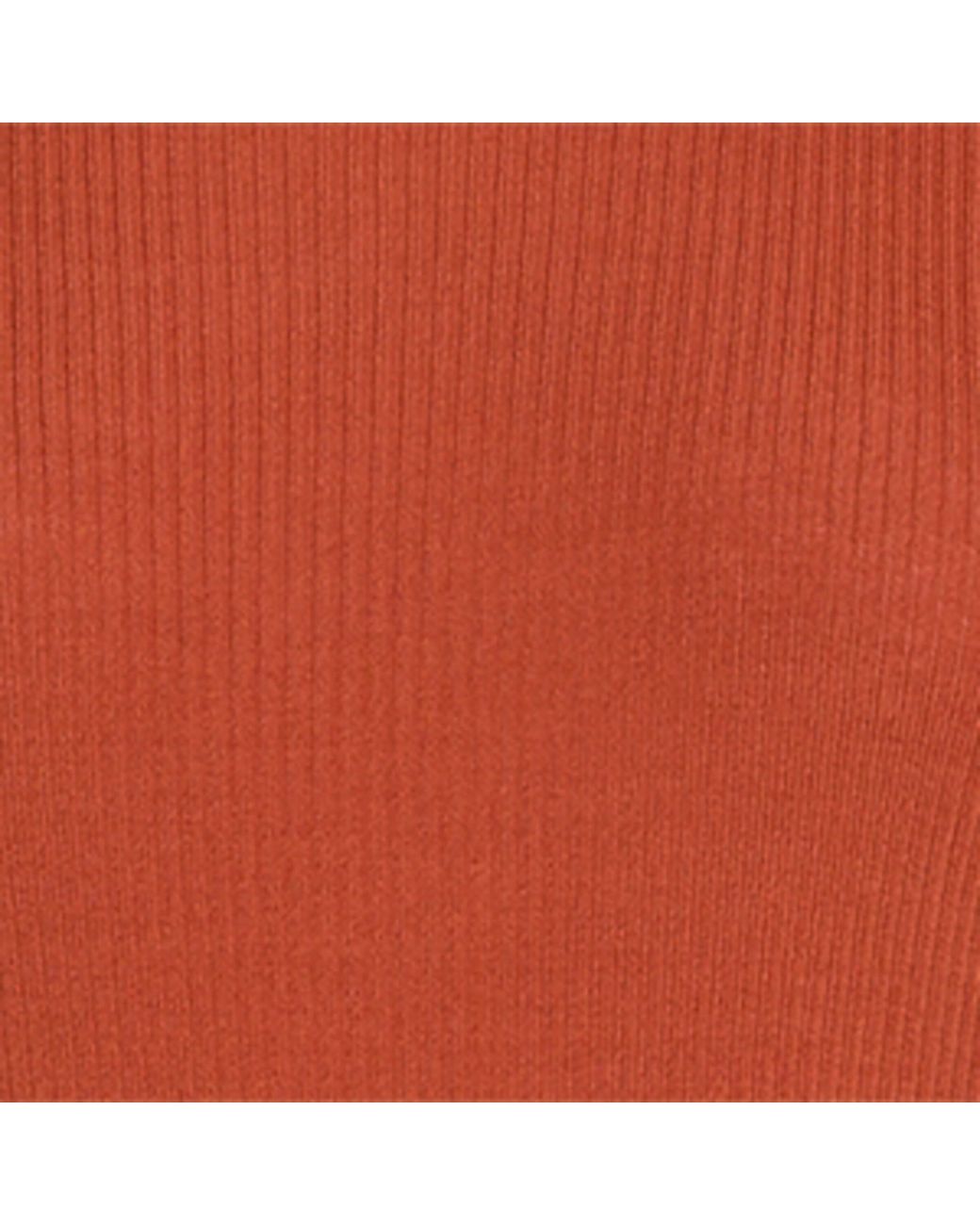 Max Mara Orange Virgin Wool Ribbed Sweater