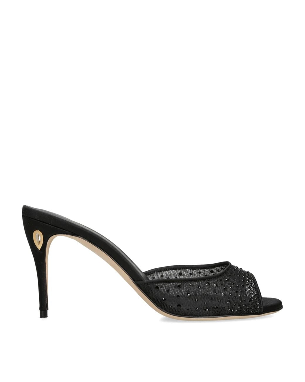 JENNIFER CHAMANDI Black Embellished Guido Mules 85