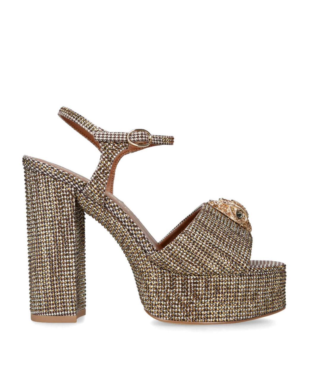 Kurt Geiger Brown Kensington Platform Sandals 125