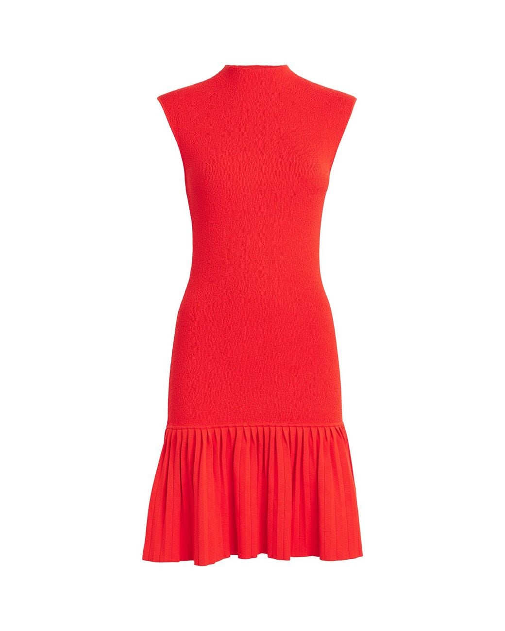 Claudie Pierlot Red Knitted High-Neck Mini Dress