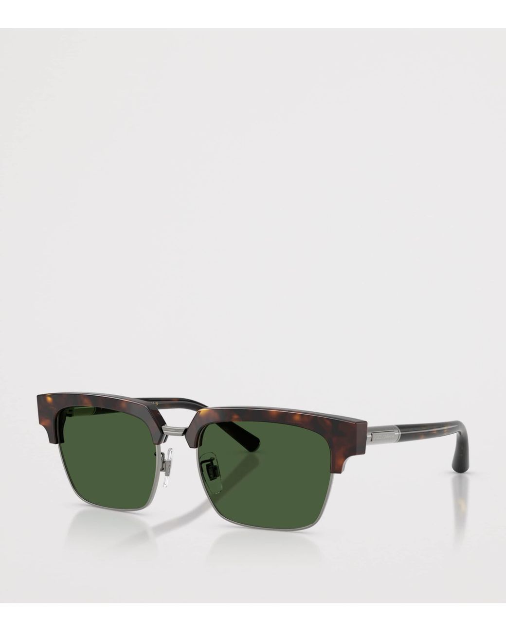 Dolce & Gabbana Green Tortoiseshell Square Sunglasses for men