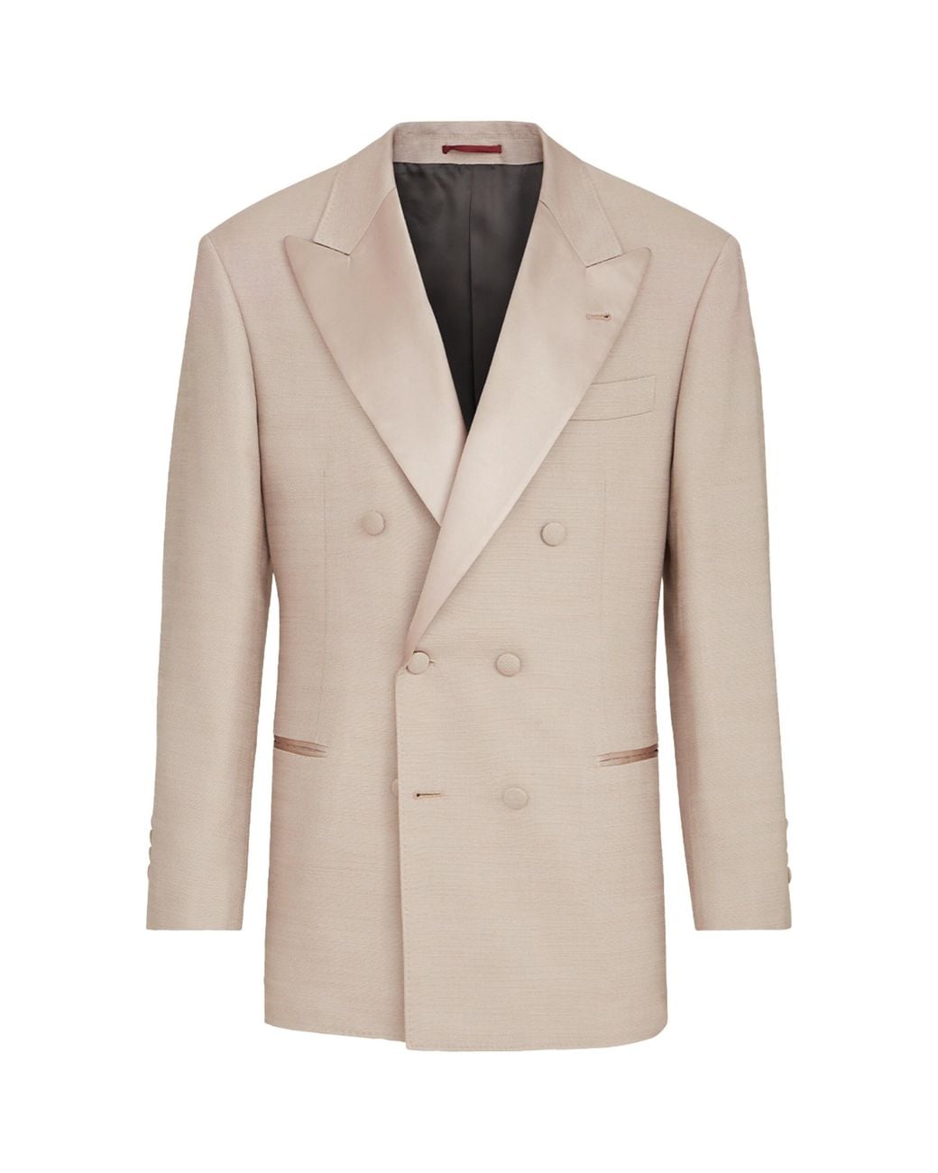 Brunello Cucinelli Natural Silk One-And-A-Half-Breasted Blazer for men