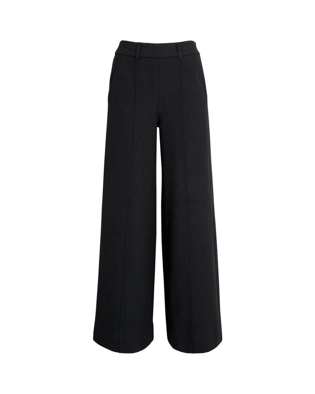 ME+EM Black Cropped Wide-Leg Trousers