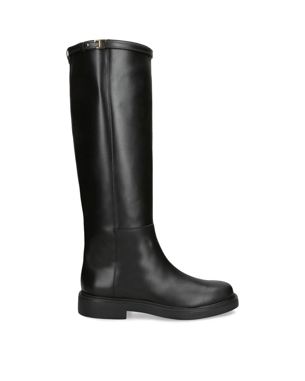 Tod's Black T Timeless Leather Knee-High Boots