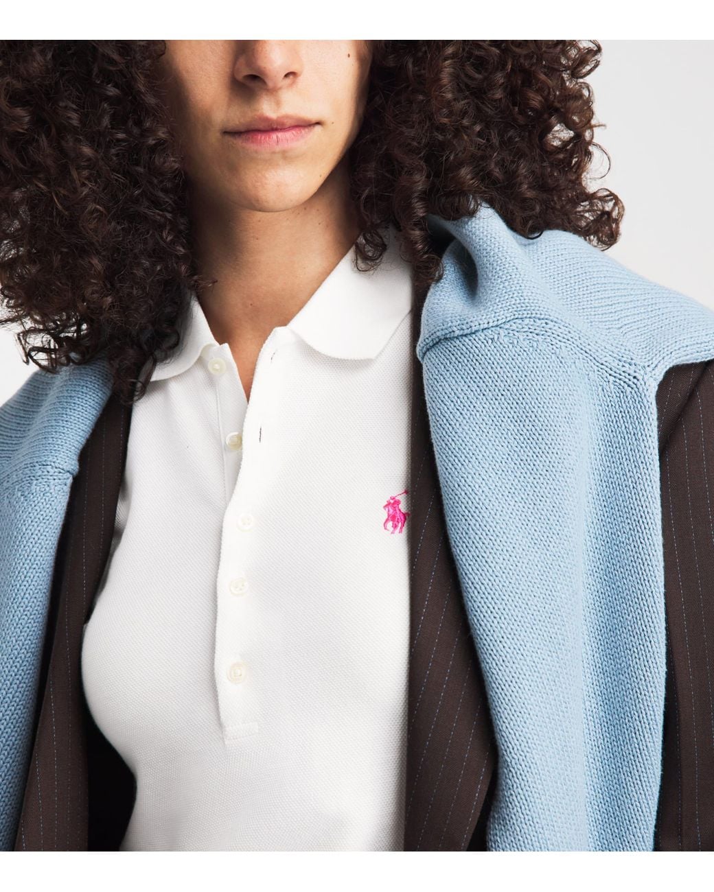 Polo Ralph Lauren White Stretch-Cotton Julie Polo Shirt