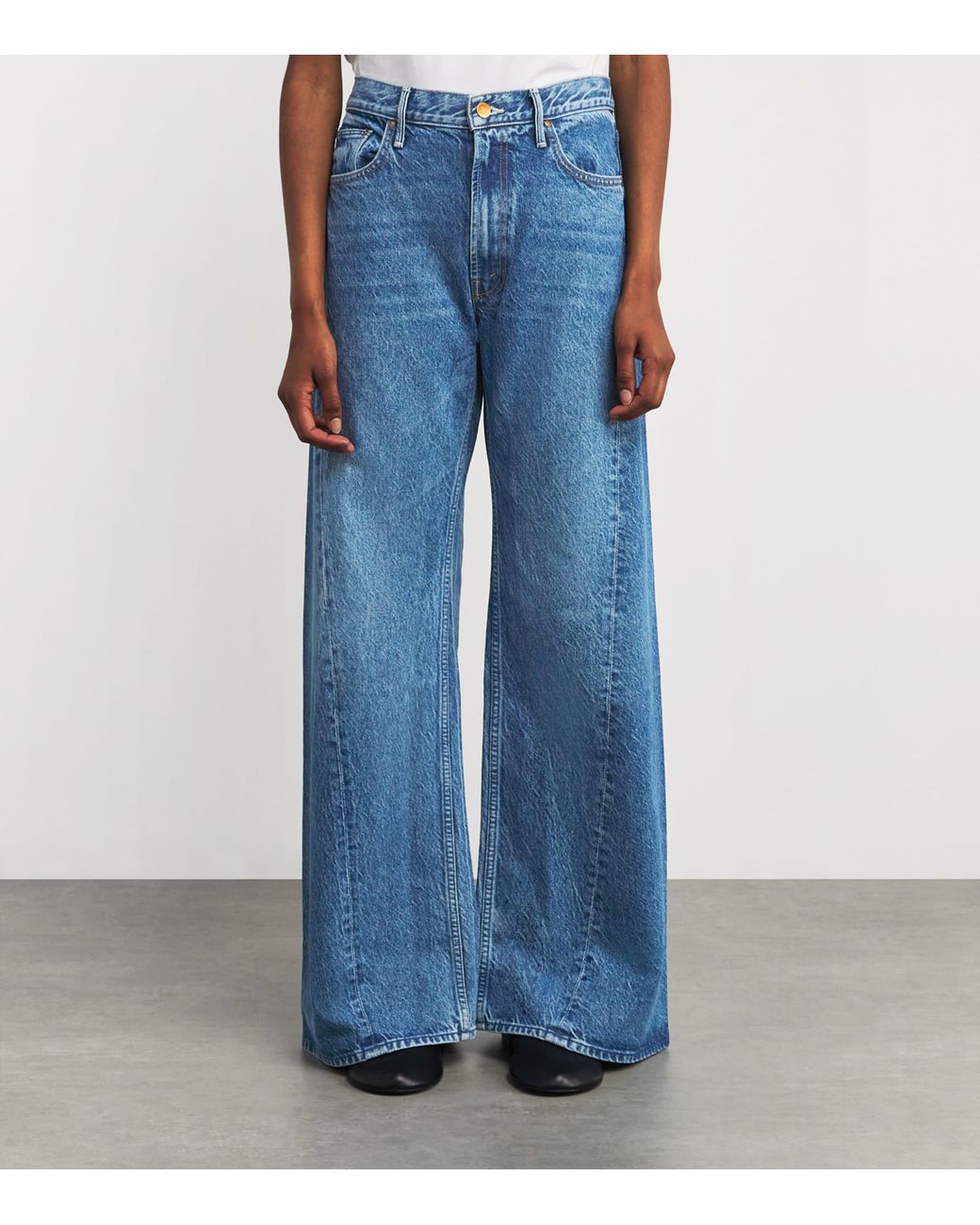 Mother Blue Snacks! The Lemon Twist Curved Seam Jeans