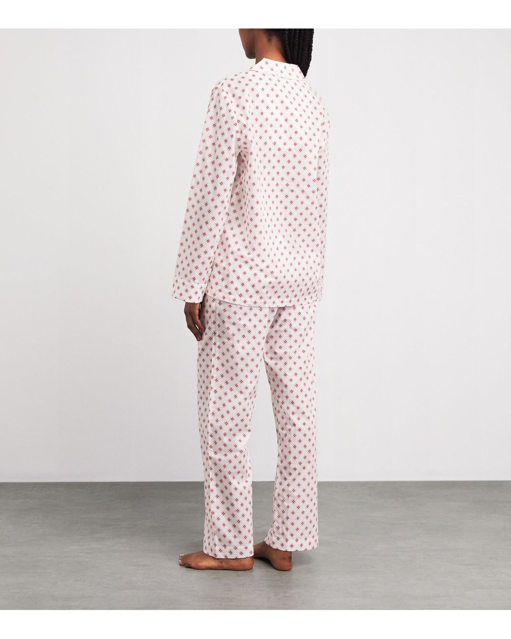 Derek Rose Pink Geometric Nelson Pyjama Set