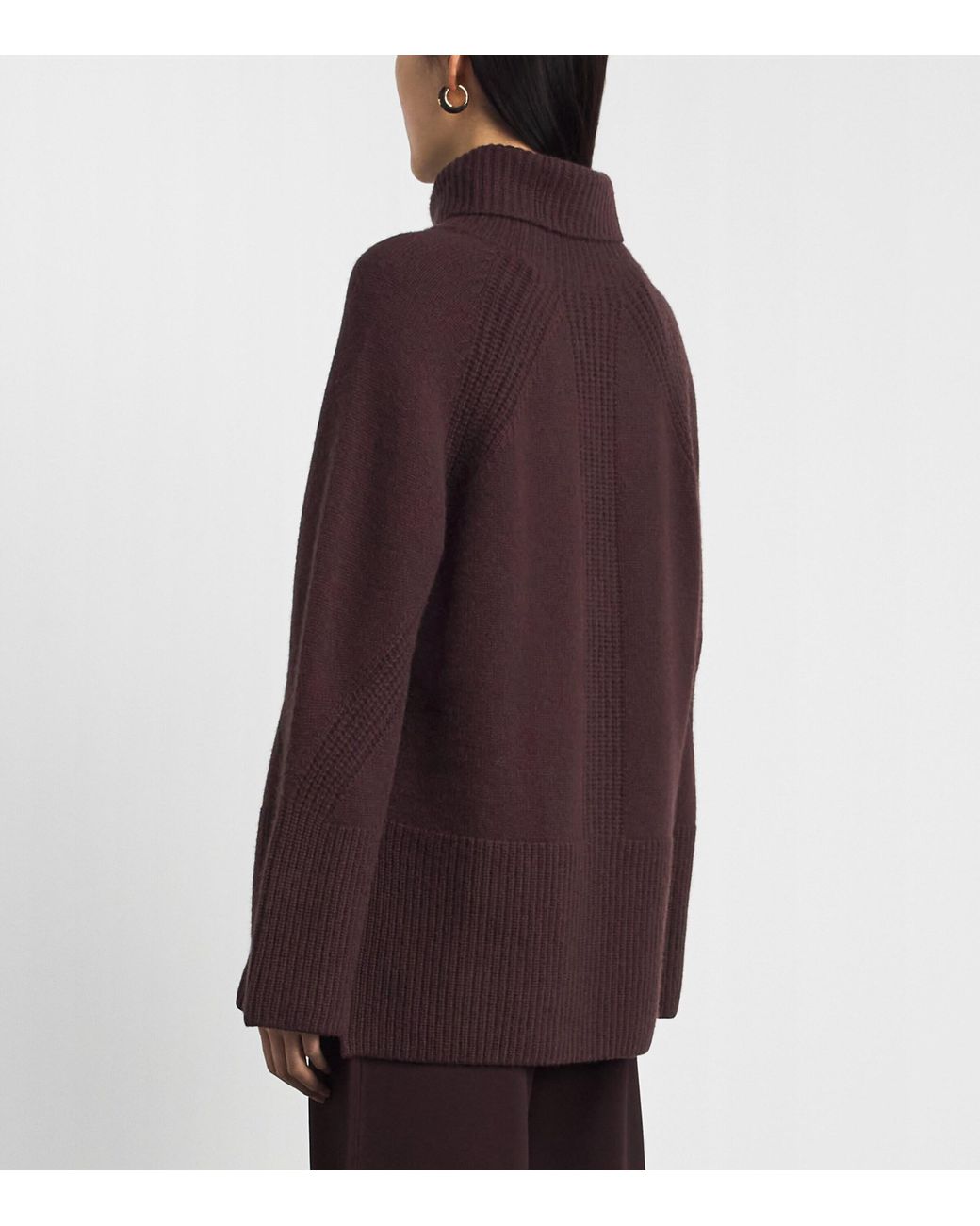 Joseph Purple Cashmere Roll-Neck Loftus Sweater