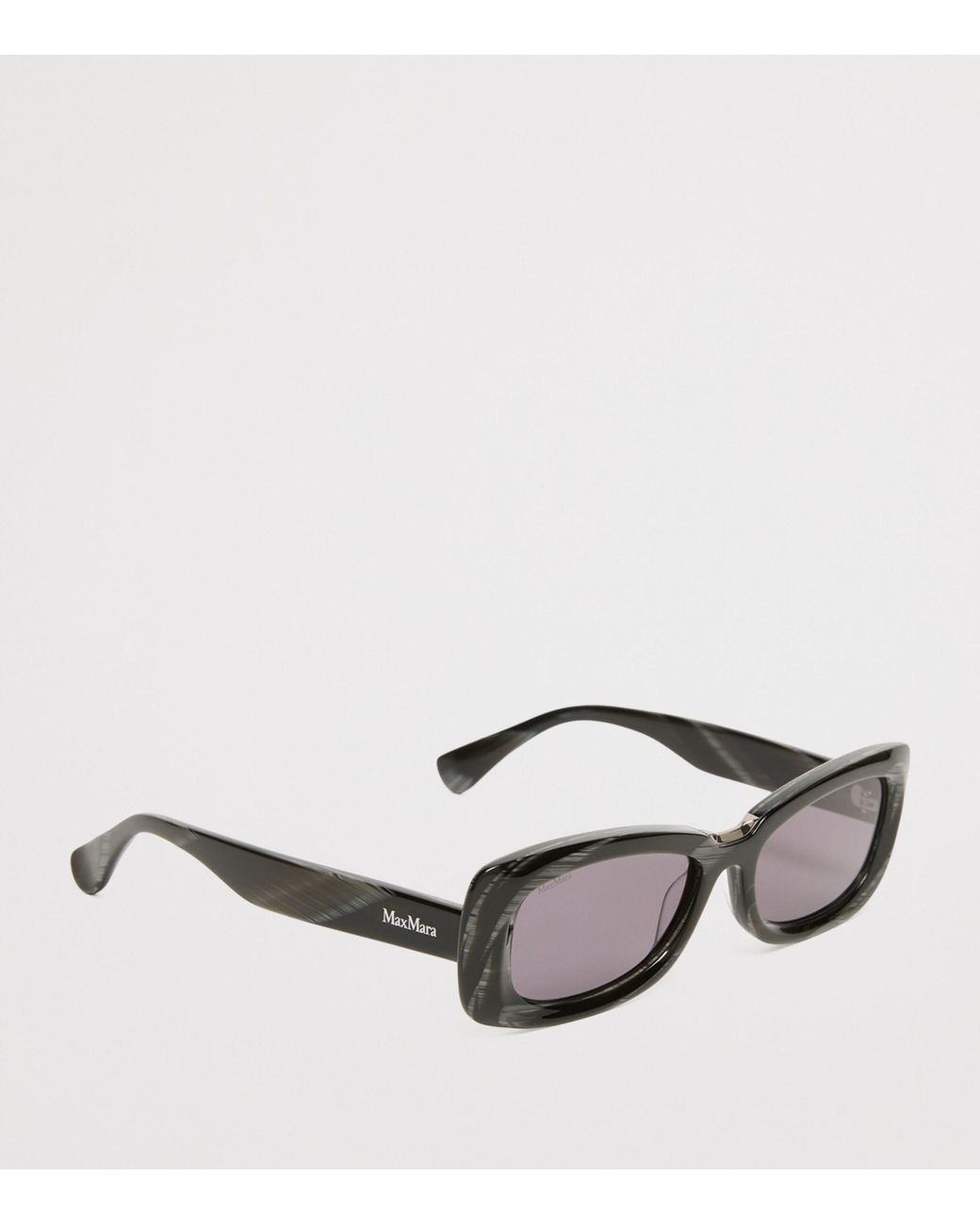Max Mara Gray Acetate Rectangular Sunglasses