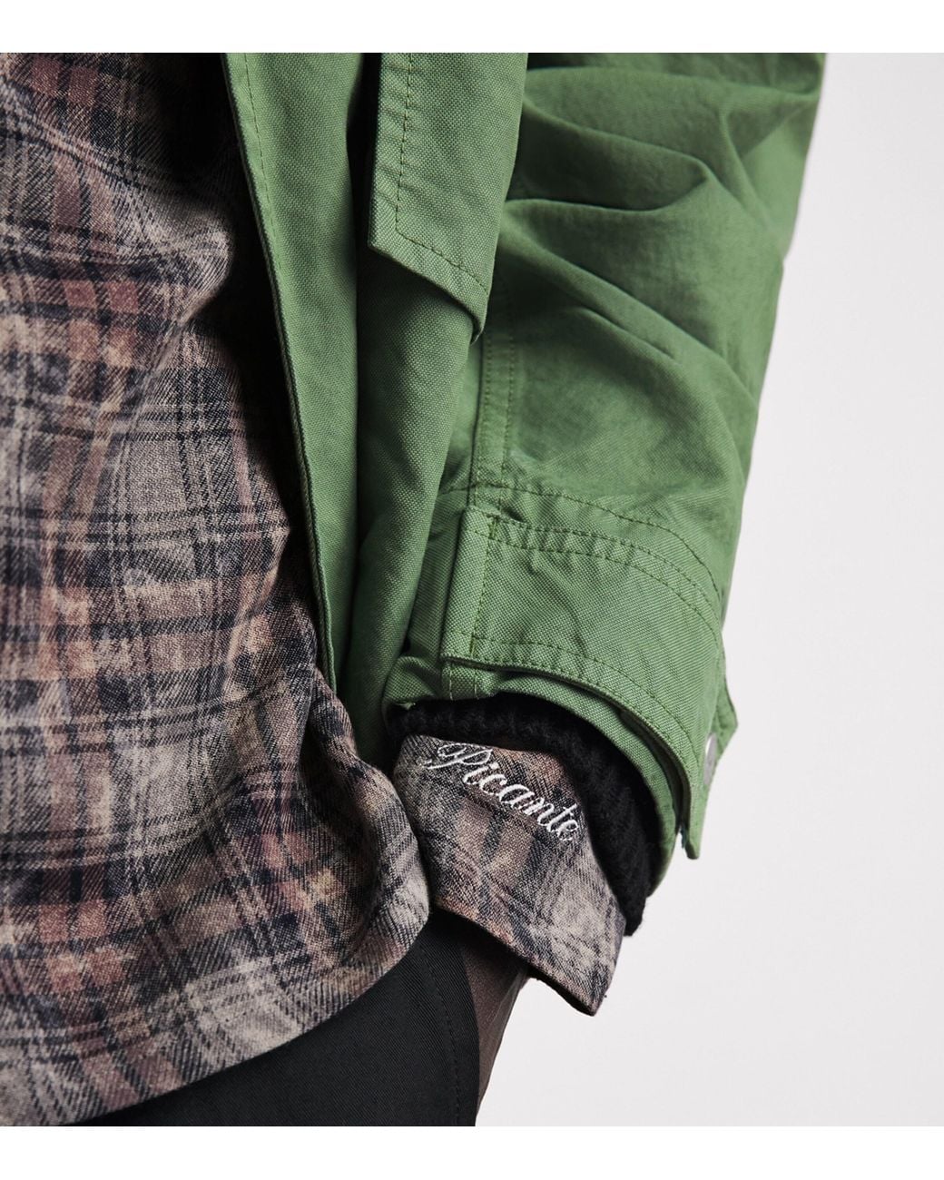 Picante Gray Cotton Bleached Check Rocco Shirt for men