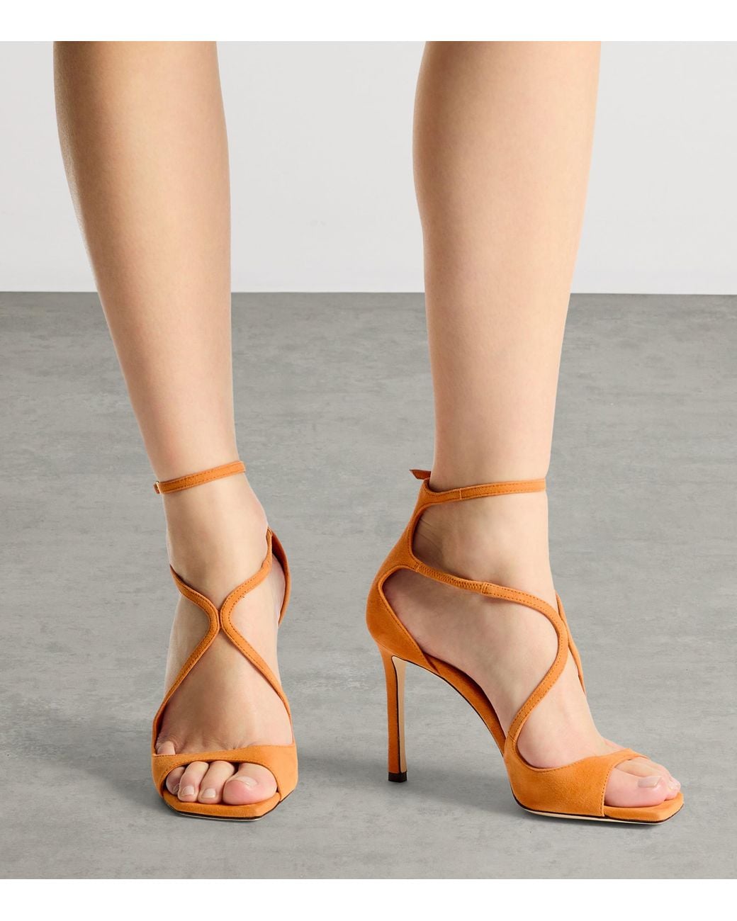 Jimmy Choo Pink Azia 95 Leather Sandals
