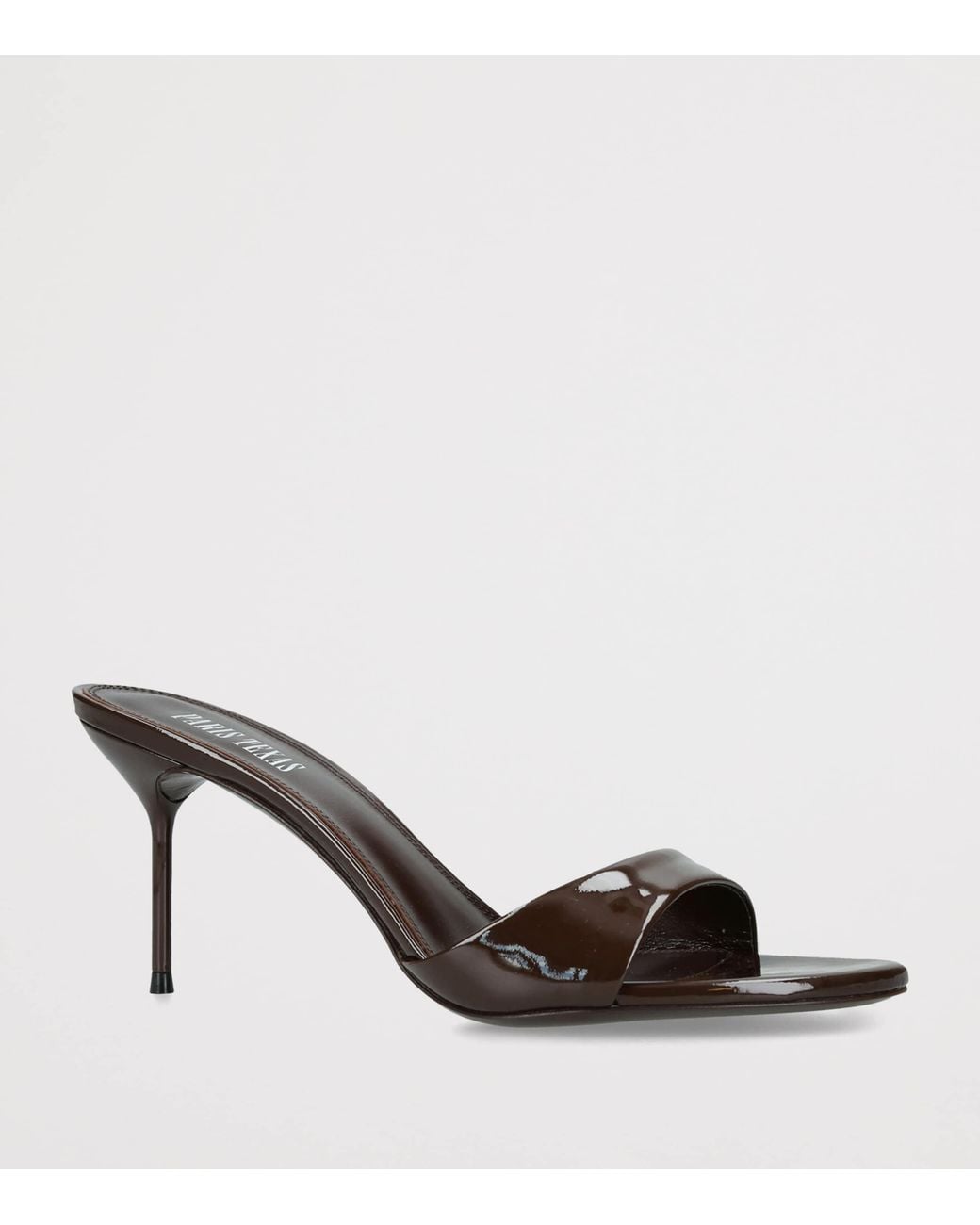 Paris Texas Brown Patent Leather Lidia Mules 70