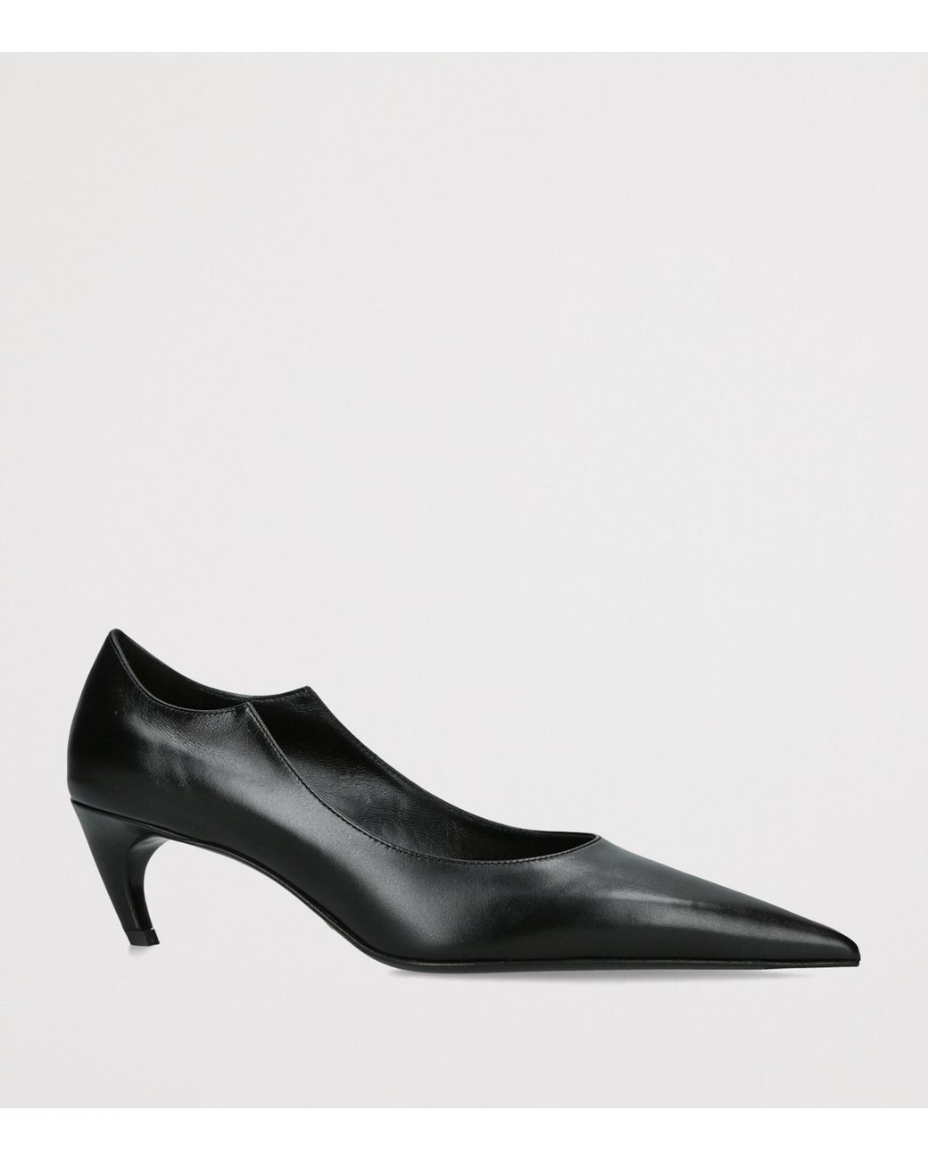 Khaite Black Leather Valerie Pumps 55