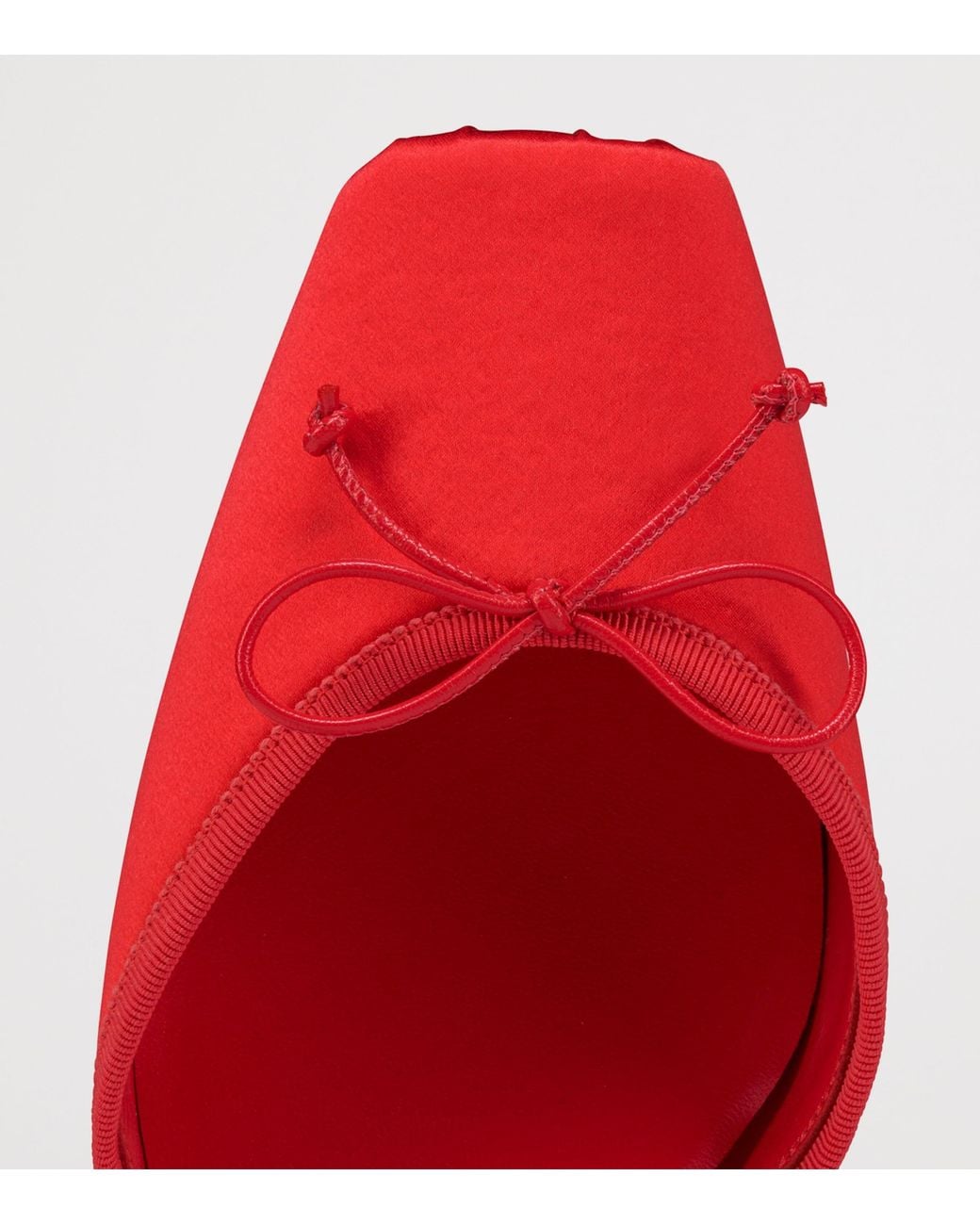 Christian Louboutin Red Cassia Lace-Up Satin Ballet Flats