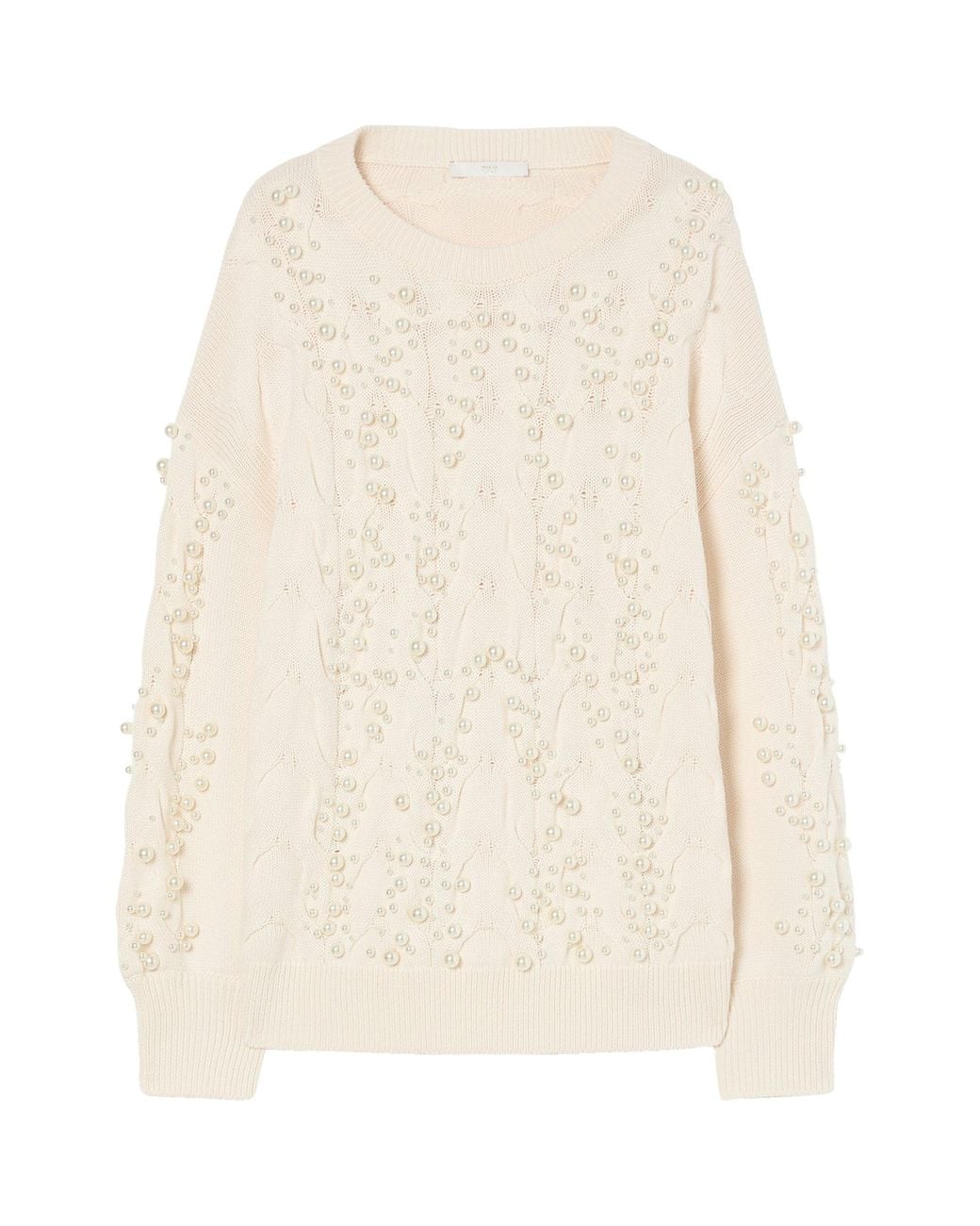 Marina Rinaldi Natural Virgin Wool-Blend Sweater