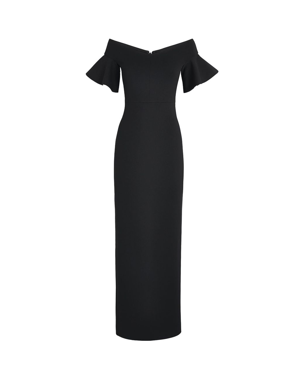 Solace London Black Off-The-Shoulder Cielo Gown