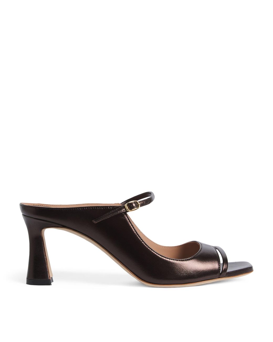 Malone Souliers Brown Metallic Leather Rania Heeled Mules 70