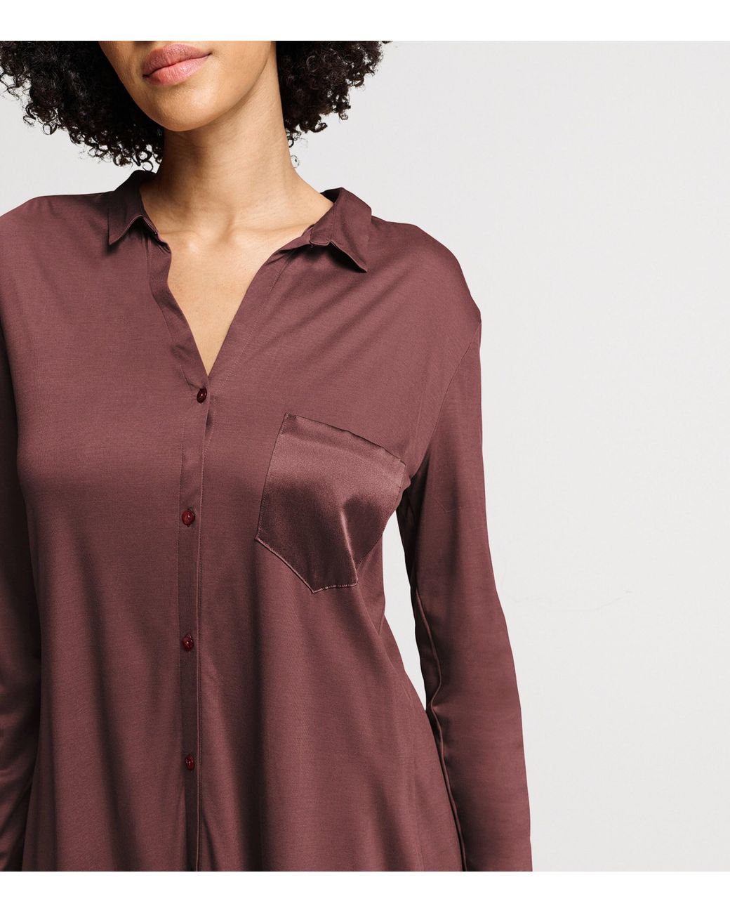 Hanro Red Modal-Silk Grand Central Nightdress