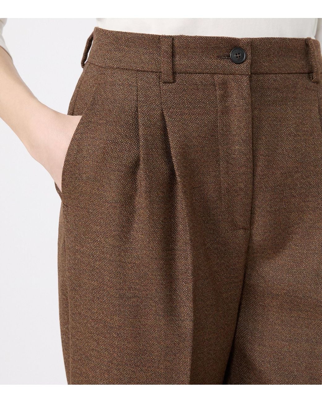 Weekend by Maxmara Brown Virgin Wool Trousers