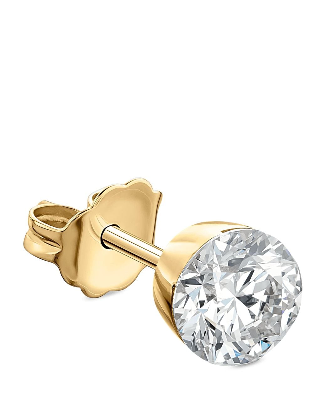 Maria Tash Metallic Diamond Single Stud Earring