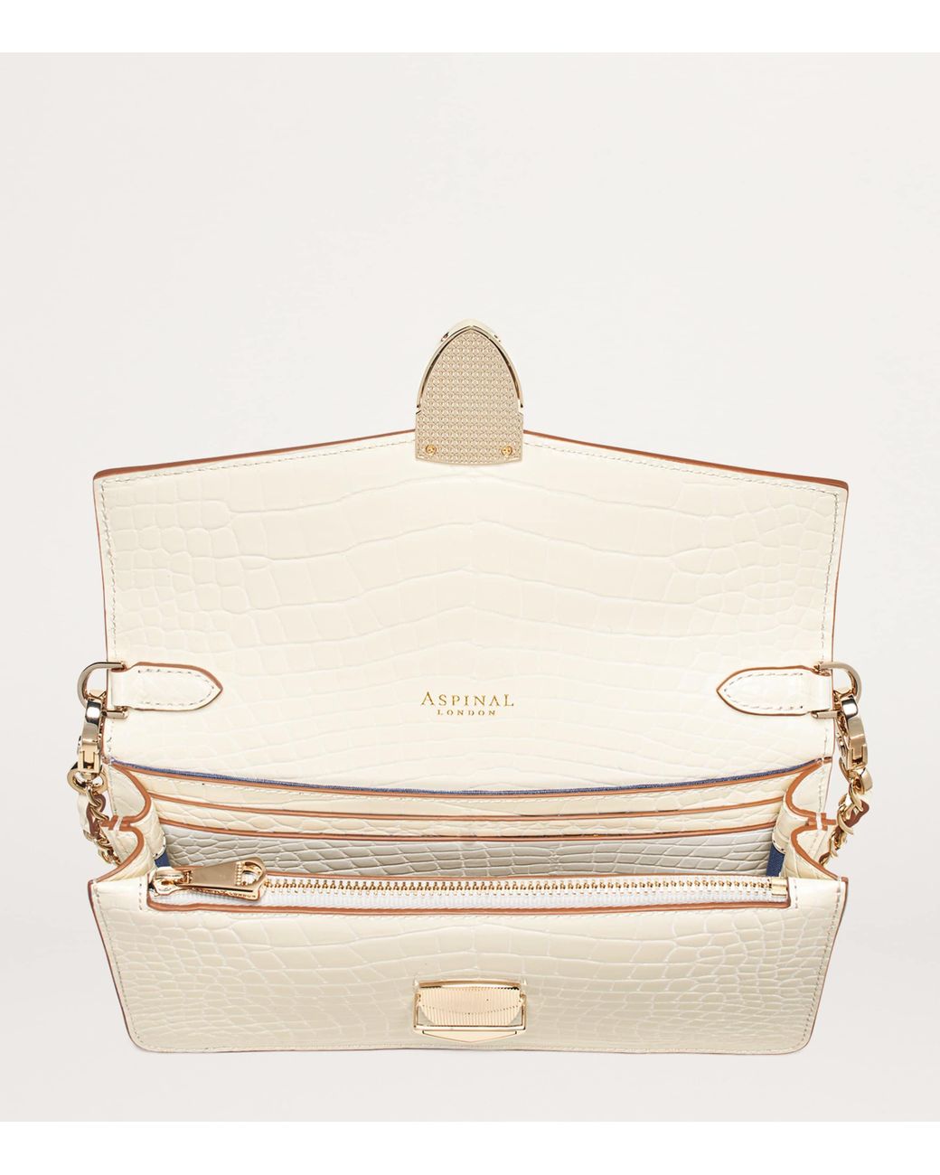 Aspinal Natural Mayfair 2 Clutch Bag