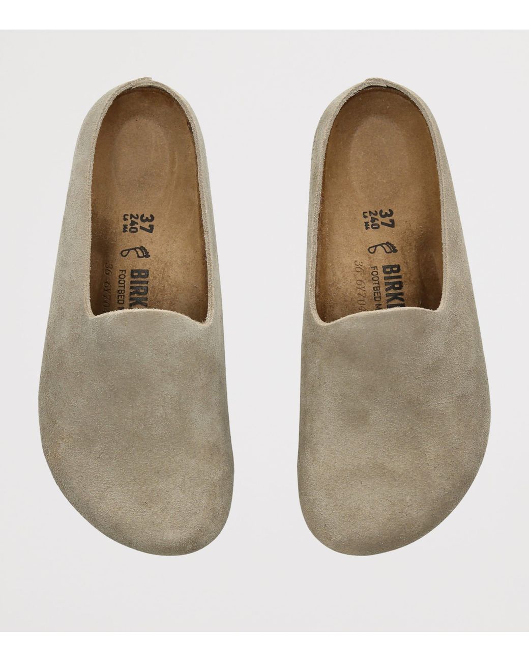 Birkenstock Gray Suede Amsterdam Wrapped Clogs for men