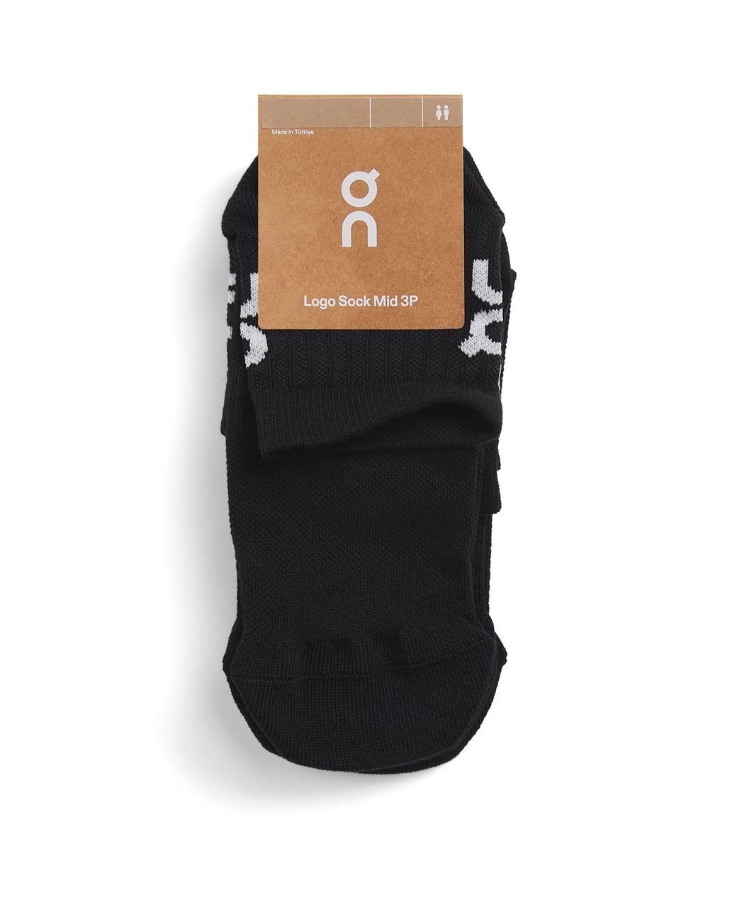 On Shoes Black Logo Socks