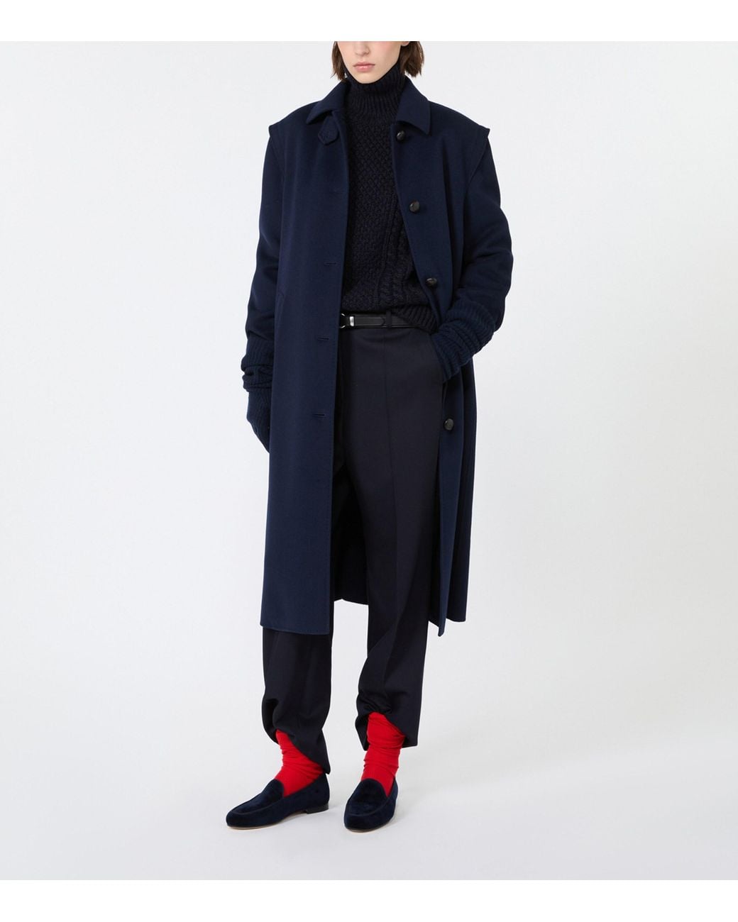 Weekend by Maxmara Blue Wool-Blend Rollneck Sweater