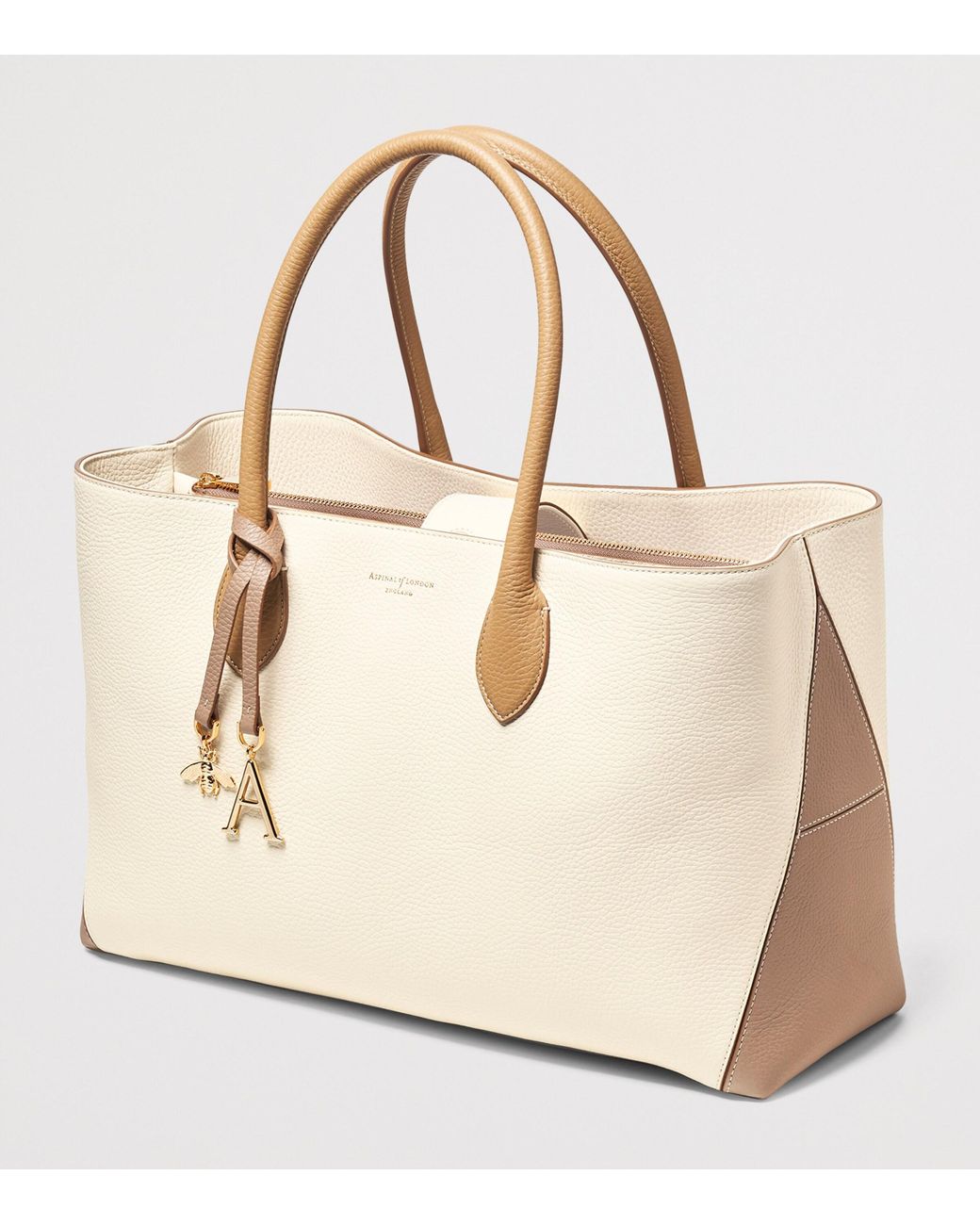Aspinal Natural Leather London Tote Bag