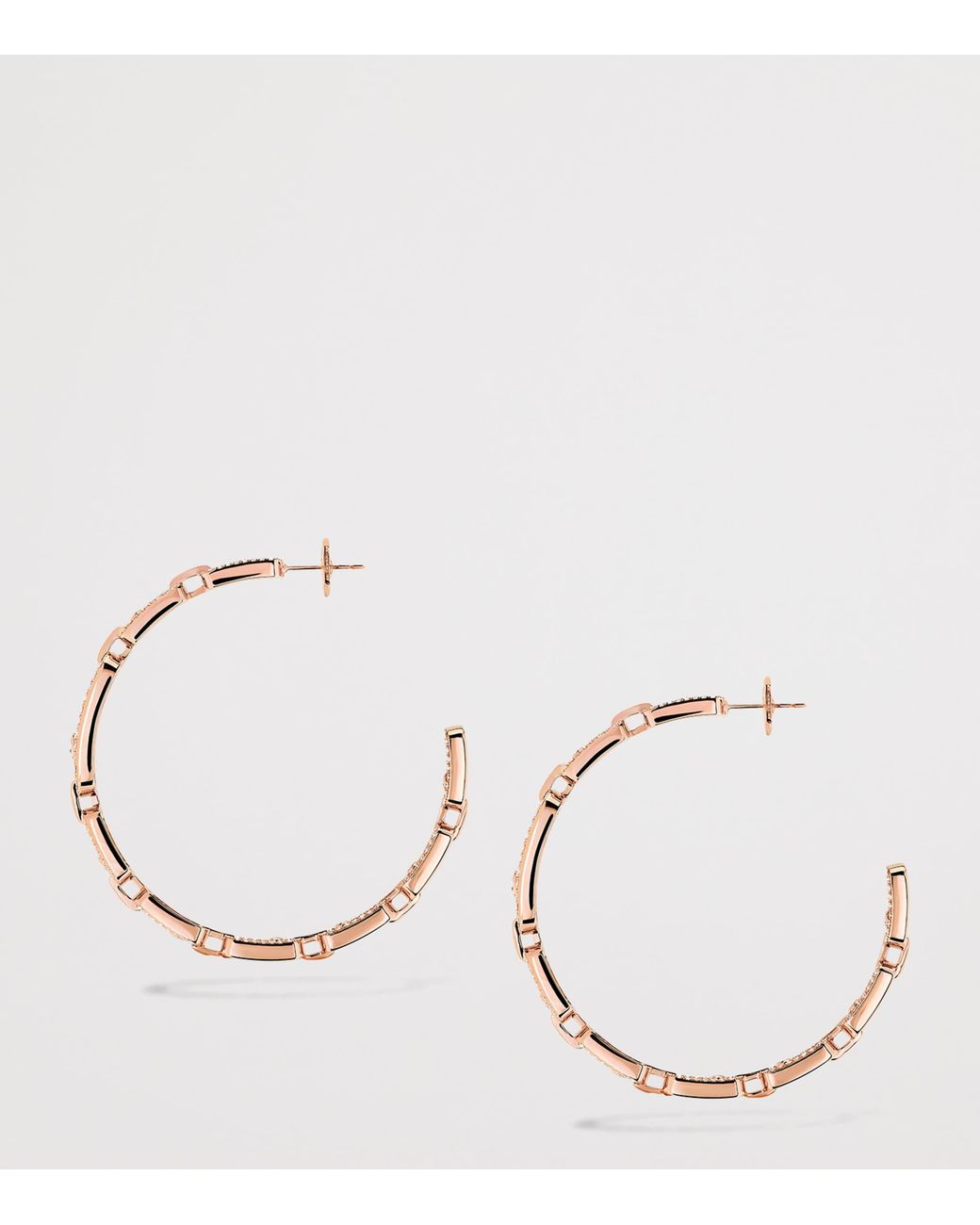 Messika Metallic Medium Move Link And Diamond Hoop Earrings